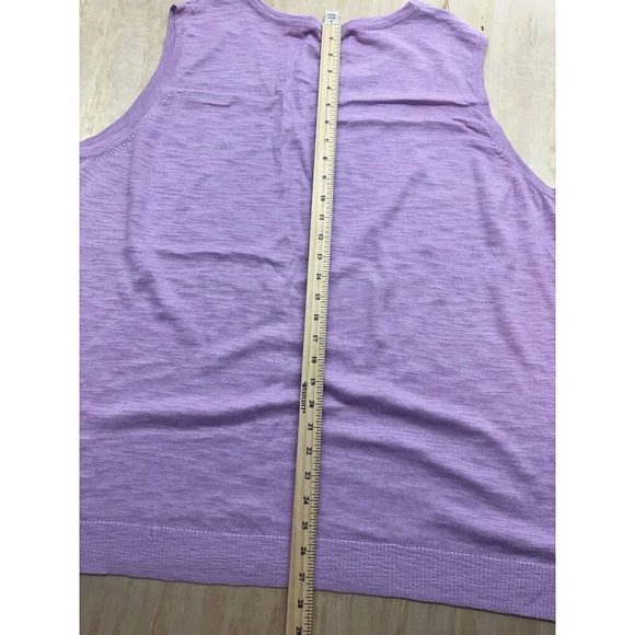 Madison Grey 3x Sweater Cotton Viscose Blend Lilac Sleeveless - Picture 5 of 7